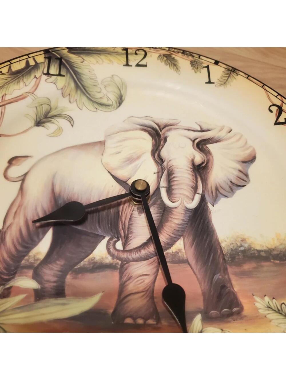 Elephant Plate Clock - Picture 2 of 3